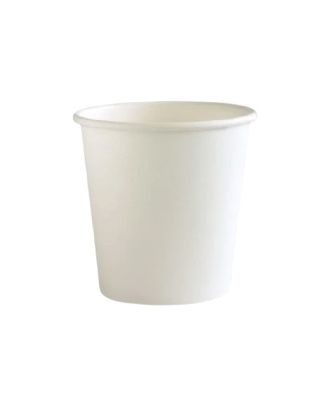 Eco-Friendly Single Wall White Coffee Cups for Hot and Cold Beverages.