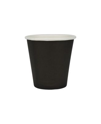 Compostable Black Coffee Cup for Hot and Cold Beverages.