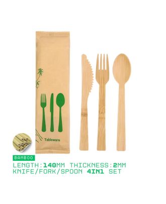 Compostable Bamboo Utensils for Takeaway