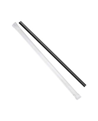 Eco-Friendly Individually Wrapped White Paper Straws for Smoothies and Cocktails.