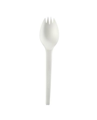 Eco-Friendly PLA Spork for Hot and Cold Foods.