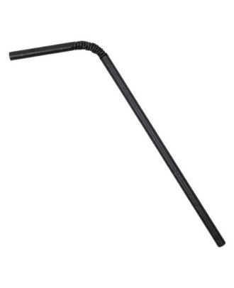 Eco-Friendly 6mm Black Bendy Straw for Cold Drinks